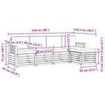 vidaXL Ensemble de canapés d'extérieur 5 pc Blanc et gris clair