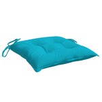 vidaXL Coussins de chaise lot de 4 turquoise 50x50x7 cm tissu oxford