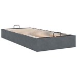 vidaXL Cadre de lit ottoman sans matelas gris foncé 80x200 cm velours