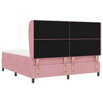 vidaXL Lit à ressorts avec matelas Rose 200 x 180 cm Velours