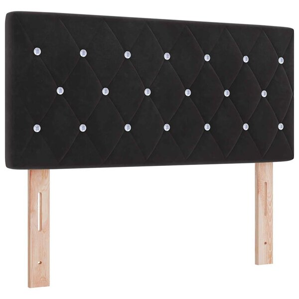 vidaXL Tête de lit LED avec bandes LED Noir 90 cm Velours
