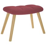 vidaXL Chaise de relaxation avec repose-pied Rouge bordeaux Tissu