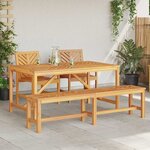 vidaXL Ensemble de salle à manger pour jardin 4 Pièces Marron