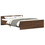 vidaXL Cadre de lit sans matelas chêne marron 120x190 cm