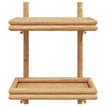 vidaXL Étagère Murale avec étagère Marron 39 x 26 x 60 cm Bambou