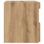 vidaXL Cabinet de chevet avec tiroir Chêne artisanal 50 x 40 x 45 cm