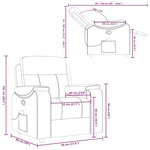 vidaXL Fauteuil de massage inclinable Gris foncé Tissu