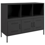 vidaXL Buffet noir 100 5x39x79 cm acier