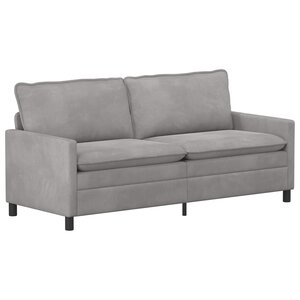 vidaXL Canapé Gris clair 196 x 81 x 87 5 cm Velours