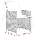 vidaXL Ensemble à manger de jardin coussins 21 Pièces Gris Résine tressée