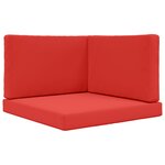 vidaXL Coussin de canapé d'extérieur 3 Pièces Rouge Polyester