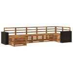 vidaXL Ensemble de canapés d'extérieur 7 pc Naturel