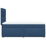 vidaXL Sommier à lattes de lit avec matelas Bleu 90x190 cm Tissu