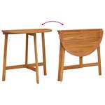 Ensemble Bistro Jardin Pliable 3 Pièces Bois Massif Acacia vidaXL