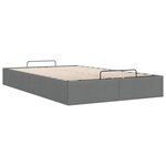 vidaXL Cadre de lit ottoman sans matelas gris foncé 120x200 cm tissu