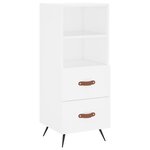 vidaXL Buffet blanc 34 5x34x90 cm bois d'ingénierie