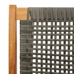 vidaXL Banc de jardin gris 122x76x73 5 cm en bois massif d'acacia