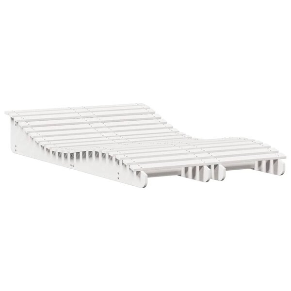 vidaXL Chaises longues lot de 2 blanc 205x60x31 5cm bois massif de pin