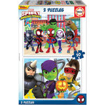 Puzzle - Spiderman - Spidey et ses ais - 2 modèles de 20 pièces - Enfant dès 4 ans