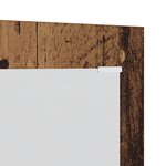 vidaXL Porte-manteau mural avec stockage avec miroir Vieux bois 96 x 1 5 x 90 cm