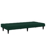 vidaXL Canapé-lit à 2 places avec repose-pied vert foncé velours