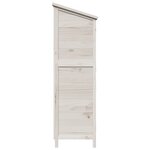 vidaXL Abri de jardin Blanc 106 x 56 x 176 5 cm Bois de Sapin Massif