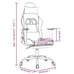vidaXL Chaise de jeu de massage avec repose-pied Noir&Doré Similicuir