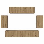 vidaXL Ensemble meuble TV 6 Pièces chêne artisanal 200 x 30 x 150 cm