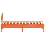 vidaXL Cadre de lit sans matelas cire marron 75x190 cm bois pin massif
