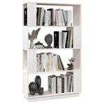 vidaXL Bibliothèque/Séparateur de pièce Blanc 80x25x132 cm Pin massif