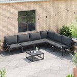 vidaXL Ensemble de canapé de jardin 7 Pièces Anthracite Acier