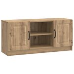 vidaXL Meuble TV 102 x 34 5 x 47 cm Chêne artisanal Bois d'ingénierie
