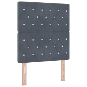 vidaXL Tête de Lit en Velours Argyle Gris foncé 80 cm Velours