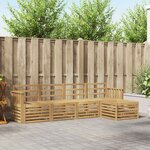 vidaXL Ensemble de canapés d'extérieur 5 pc Blanc Bois d'Acacia Massif