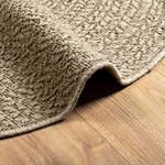 vidaXL Tapis ZIZUR beige Ø 160cm aspect de jute intérieur et extérieur