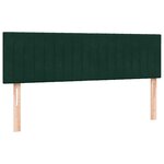 vidaXL Sommier à lattes de lit et matelas et LED vert foncé 160x220cm velours