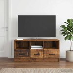 vidaXL Meuble TV Bois ancien 102 x 34 5 x 47 cm Bois d'ingénierie