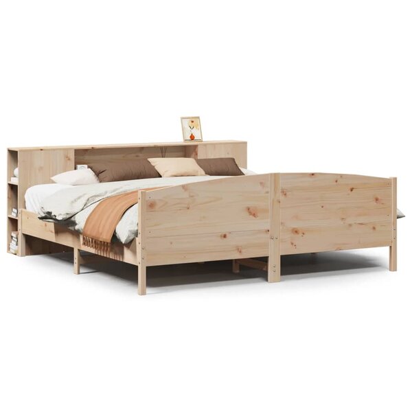 vidaXL Lit bibliothèque sans matelas 180x200 cm bois massif de pin
