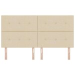 vidaXL Tête de lit LED avec bandes LED Crème 180 cm tissu