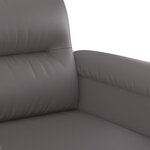 vidaXL Canapé à 2 places Gris 140 cm Similicuir