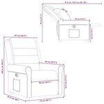 vidaXL Fauteuil inclinable électrique Taupe Tissu