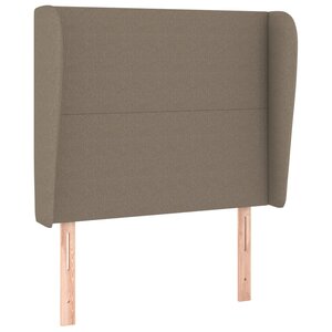 vidaXL Tête de lit avec oreilles Taupe 83x23x118/128 cm Tissu