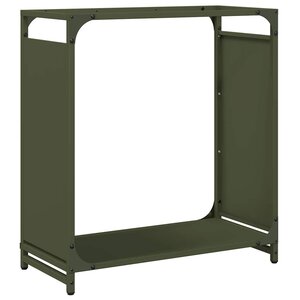 vidaXL Portant de bois chauffage vert olive 60x28x65 cm