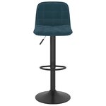 vidaXL Tabourets de bar lot de 2 bleu velours