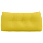 vidaXL Coussin de Dos Jaune clair 100 x 24 x 50 cm tissu