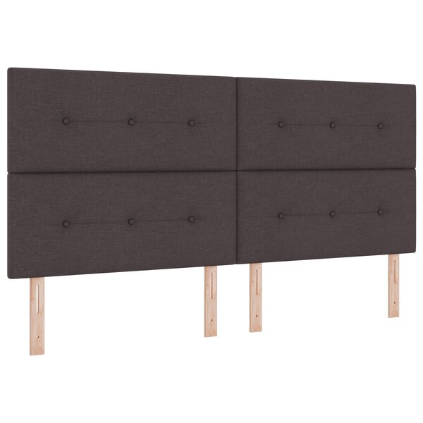 tête de lit vidaXL capitonnée marron foncé 200 cm en tissu