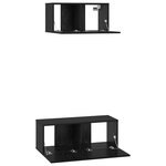 vidaXL Ensemble meuble TV 2 Pièces Chêne noir 80 x 30 x 30 cm