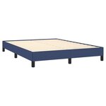 vidaXL Cadre de lit sans matelas bleu 140x200 cm tissu