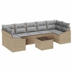 vidaXL Ensemble de canapé de jardin avec coussin Beige et Gris clair