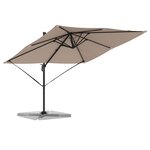vidaXL Parasol Roma Taupe 286 x 285 x 265 cm Polyester et Aluminium